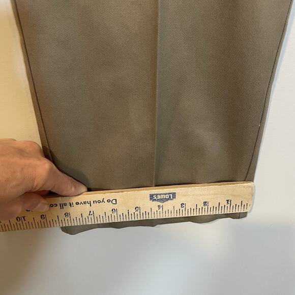 Van Heusen Non-Iron Flex Waistband Classic Fit Mens Dress Pants Tan Beige 33x29 - Picture 5 of 10